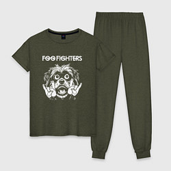 Женская пижама Foo Fighters rock dog