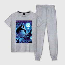 Женская пижама Тоторо в сказочном лесу в ночь на хэллоуин
