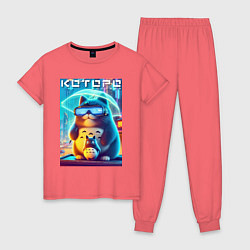 Женская пижама Которо с зонтиком - неоновое свечение