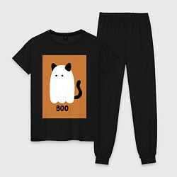 Женская пижама Котик-призрак на хэллоуин