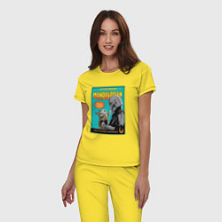 Пижама хлопковая женская Mandalorian - Din Djarin, цвет: желтый — фото 2
