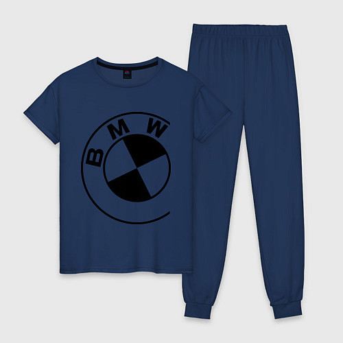 Женская пижама БМВ значок / Тёмно-синий – фото 1