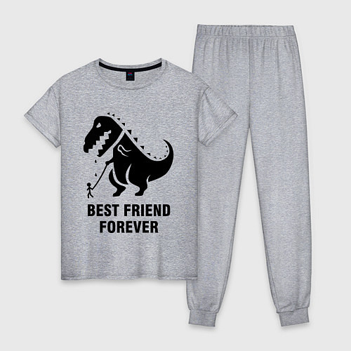 Женская пижама Godzilla best friend / Меланж – фото 1