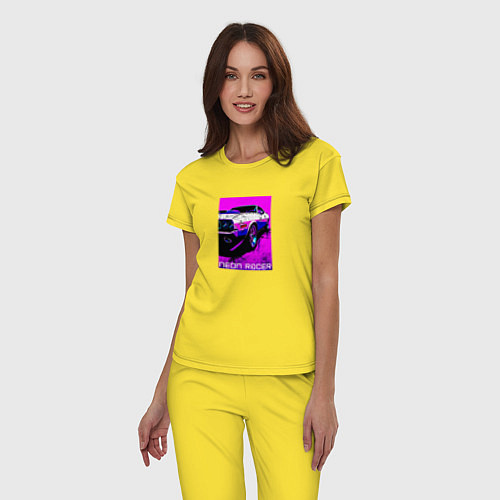 Женская пижама Neon racer / Желтый – фото 3