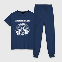 Женская пижама Nickelback rock dog