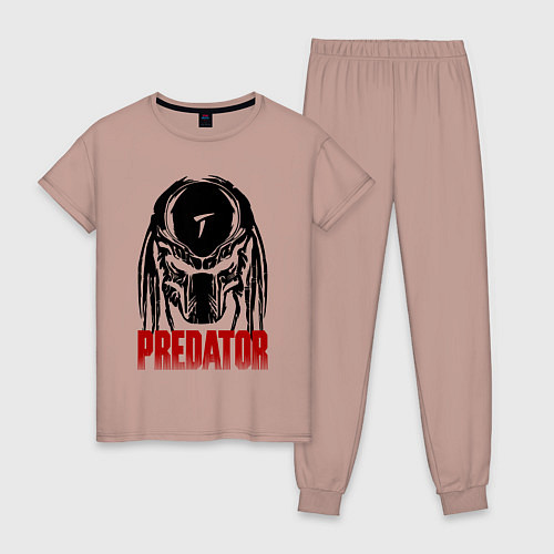 Женская пижама Хищник - шлем / Пыльно-розовый – фото 1