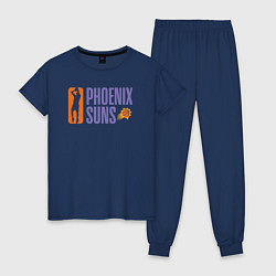 Пижама хлопковая женская Phoenix Suns play, цвет: тёмно-синий