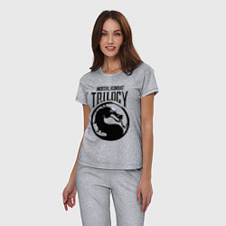 Пижама хлопковая женская Mortal kombat trilogy, цвет: меланж — фото 2