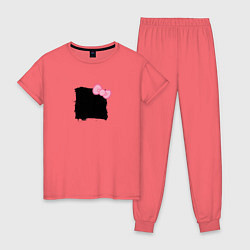 Женская пижама Минималистка женщина - черный квадрат для пары