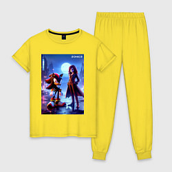 Пижама хлопковая женская Shadow and Shadow-Maria, цвет: желтый