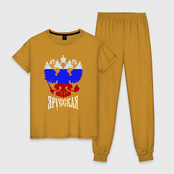 Женская пижама Герб России в виде триколора - я русская