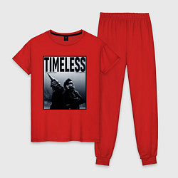 Пижама хлопковая женская Timeless, цвет: красный