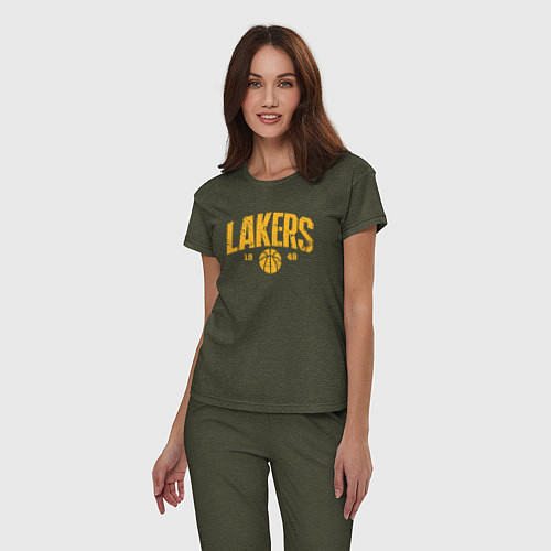 Женская пижама Lakers 1948 / Меланж-хаки – фото 3