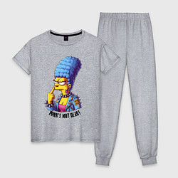 Женская пижама Marge Simpson - punks not dead motto