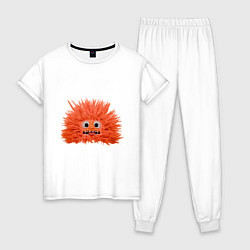Женская пижама Fluffy monster orange