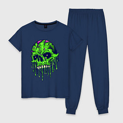 Женская пижама Green skull