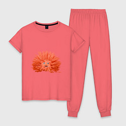 Женская пижама Сartoon monster fluffy orange