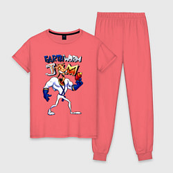Пижама хлопковая женская Sega Jim, цвет: коралловый