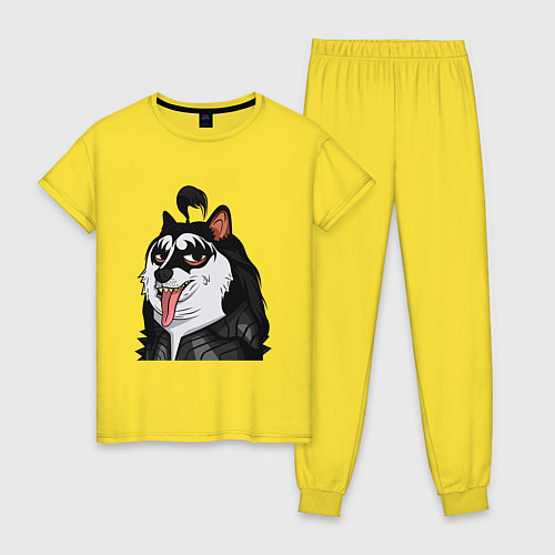 Женская пижама NFT Doge - Kiss / Желтый – фото 1