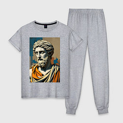 Женская пижама Античная статуя в теплых тонах