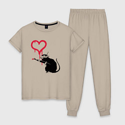 Женская пижама Rat heart