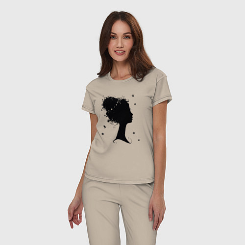 Женская пижама Flower girl / Миндальный – фото 3