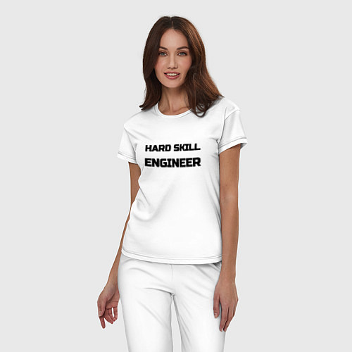 Женская пижама Hard skill engineer / Белый – фото 3