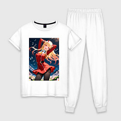 Пижама хлопковая женская Марин Китагава косплей 002 Darling in the Franxx, цвет: белый