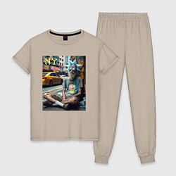 Женская пижама Rick Sanchez is a hippie from New York