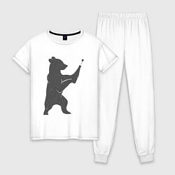 Женская пижама Мишка с шампанским