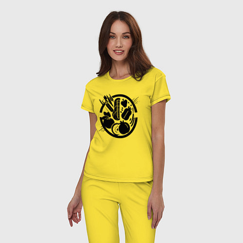 Женская пижама Круг нутрициолога / Желтый – фото 3