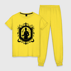 Пижама хлопковая женская Фармацевт в лаборатории, цвет: желтый