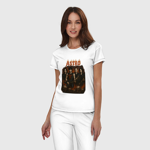 Женская пижама Astro в стиле хэви метал / Белый – фото 3