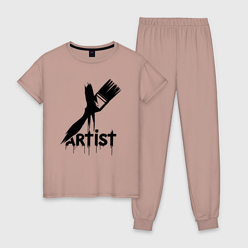 Женская пижама Художник с кистью / Пыльно-розовый – фото 1