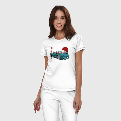 Женская пижама Toyota MR2 / Белый – фото 3
