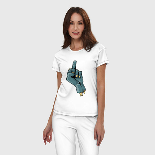 Женская пижама Zombie fuck / Белый – фото 3