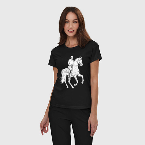 Женская пижама Конный спорт / Черный – фото 3