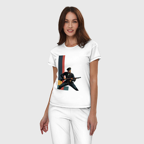 Женская пижама Поп-арт, белогвардеец / Белый – фото 3