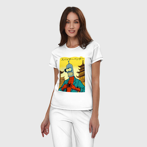 Женская пижама Spider Bender -Japanese style / Белый – фото 3