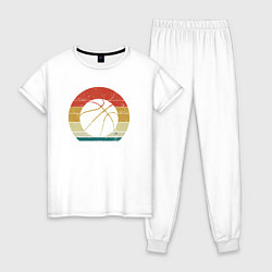 Пижама хлопковая женская Color ball, цвет: белый