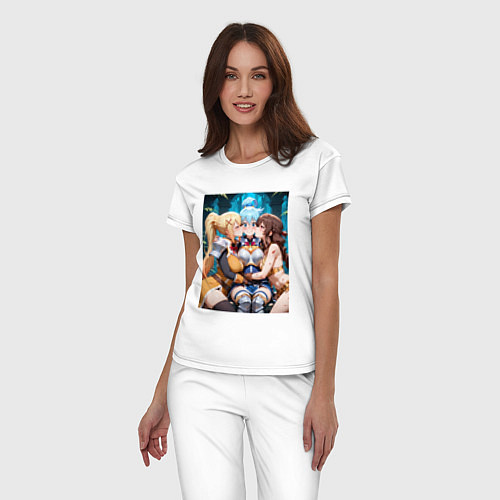 Женская пижама 3 горе-подружки / Белый – фото 3