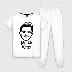 Пижама хлопковая женская Marco Reus, цвет: белый