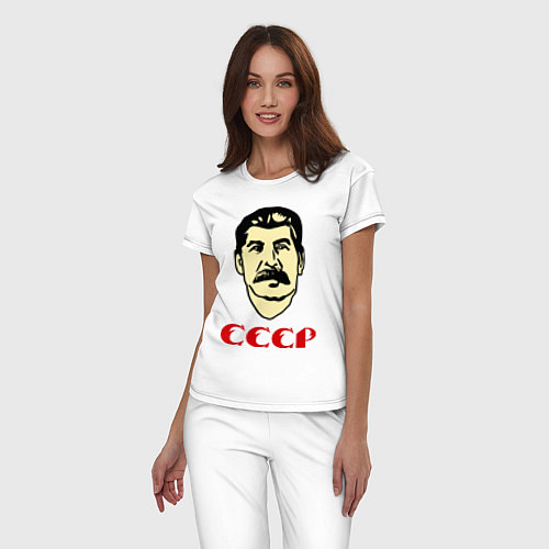 Женская пижама Сталин: СССР / Белый – фото 3