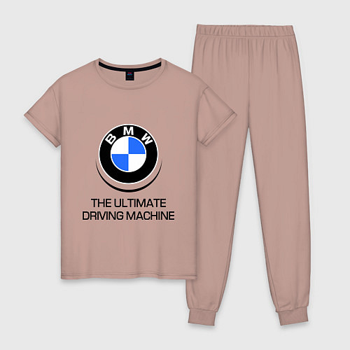 Женская пижама BMW Driving Machine / Пыльно-розовый – фото 1