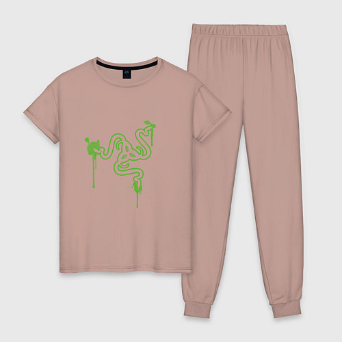 Женская пижама Razer logo / Пыльно-розовый – фото 1