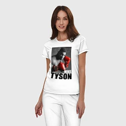 Пижама хлопковая женская Mike Tyson, цвет: белый — фото 2