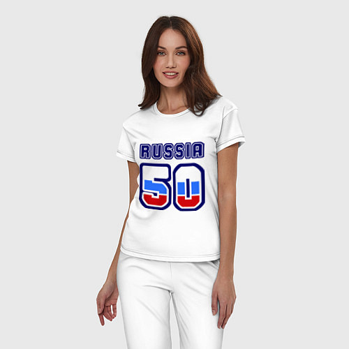 Женская пижама Russia - 50 Московская область / Белый – фото 3