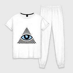 Женская пижама Всевидящее око (глаз в треугольнике)