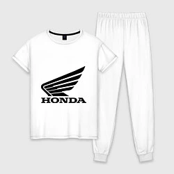 Пижама хлопковая женская Honda Motor, цвет: белый