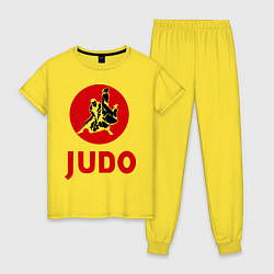 Пижама хлопковая женская Judo, цвет: желтый